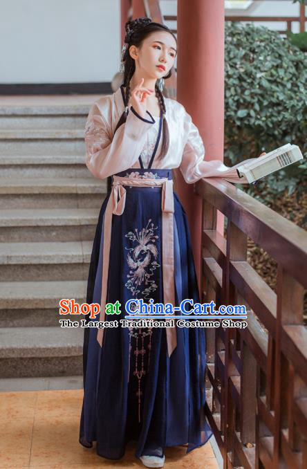 Chinese Traditional Tang Dynasty Nobility Lady Historical Costume Ancient Swordswoman Hanfu Dress for Women