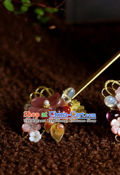 Top Grade Chinese Ancient Bride Wedding Golden Leaf Flowers Hairpins Traditional Hair Accessories Headdress for Women