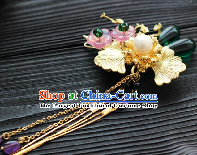 Handmade Chinese Ancient Princess Hairpins Tassel Hair Stick Traditional Hair Accessories Headdress for Women