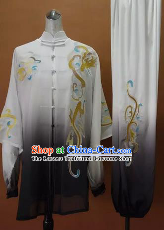 Chinese Traditional Martial Arts Kung Fu Competition Costume Tai Chi Group Embroidered Clothing for Women