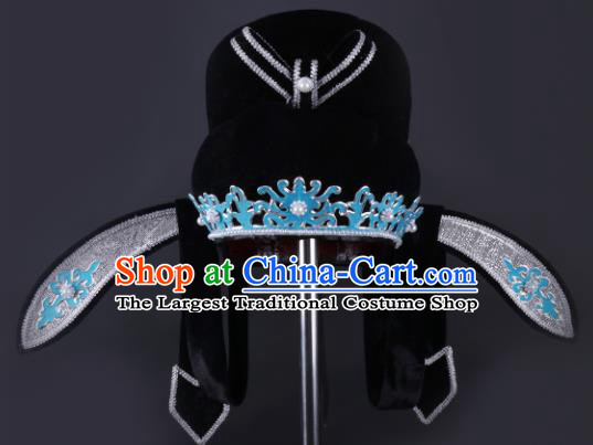 Chinese Traditional Peking Opera Niche Black Hat Classical Beijing Opera Headwear for Men