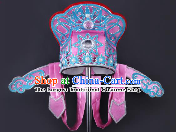 Chinese Traditional Peking Opera Niche Rosy Hat Classical Beijing Opera Number One Scholar Headwear for Men