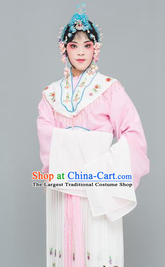 Chinese Traditional Peking Opera Peri Pink Dress Classical Beijing Opera Actress Costume for Adults