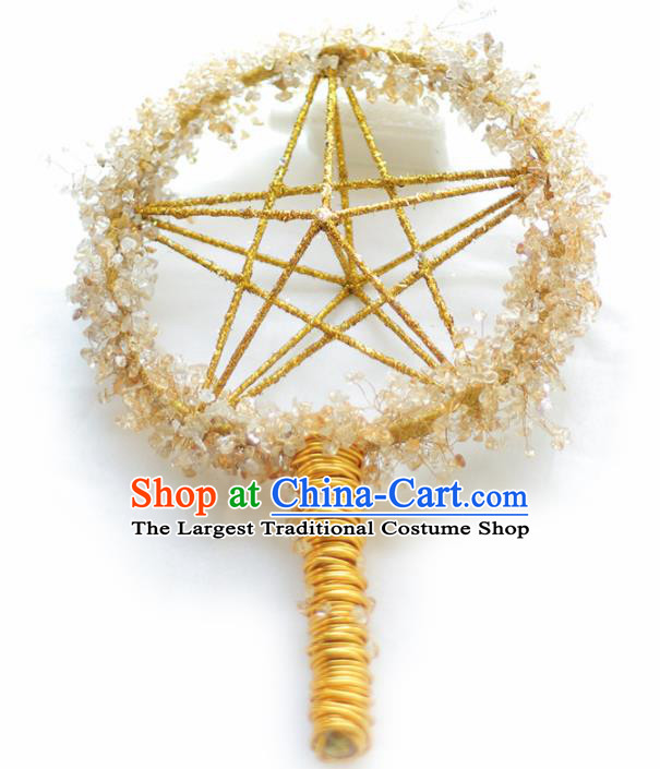 Chinese Traditional Wedding Bridal Bouquet Golden Star Hand Flowers for Women