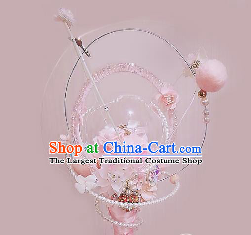 Chinese Traditional Wedding Bridal Bouquet Hand Pink Flowers Bunch for Women