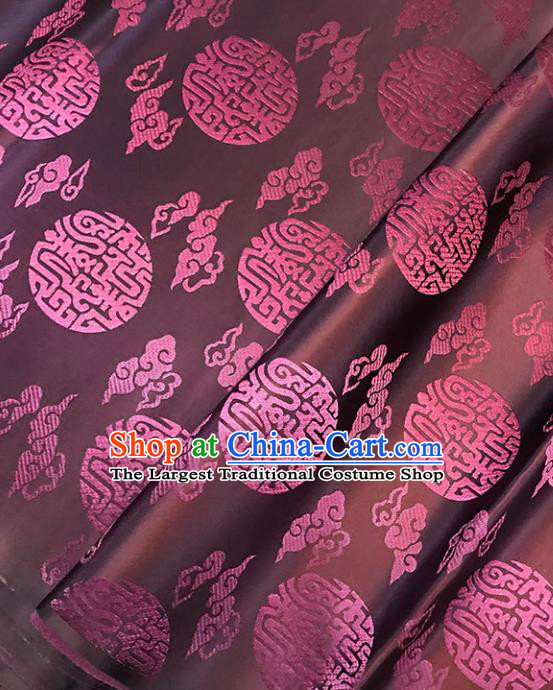 Asian Chinese Royal Longevity Clouds Pattern Brocade Fabric Traditional Silk Fabric Tang Suit Material