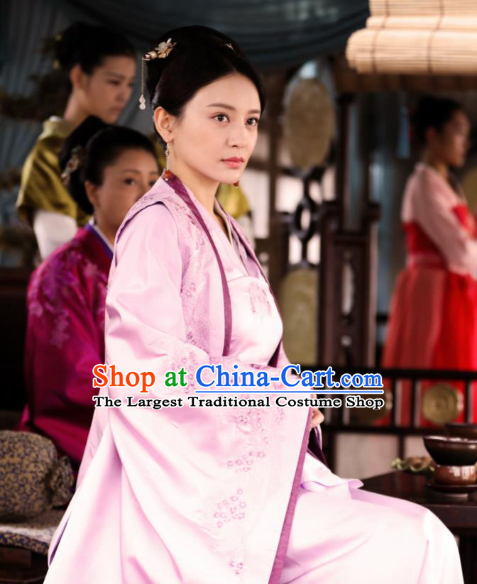 Chinese Ancient Song Dynasty Drama The Story Of MingLan Nobility Dowager Embroidered Historical Costume for Women