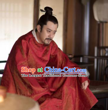 The Story Of MingLan Chinese Ancient Song Dynasty Civil Official Embroidered Robe for Men