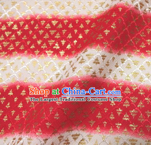 Asian Traditional Kimono Classical Stripe Pattern Damask Brocade Fabric Japanese Kyoto Tapestry Satin Silk Material