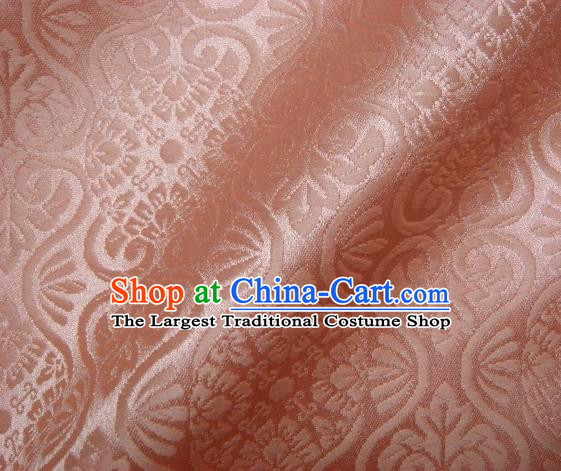 Asian Traditional Kyoto Kimono Brocade Classical Pattern Pink Damask Fabric Japanese Tapestry Satin Silk Material