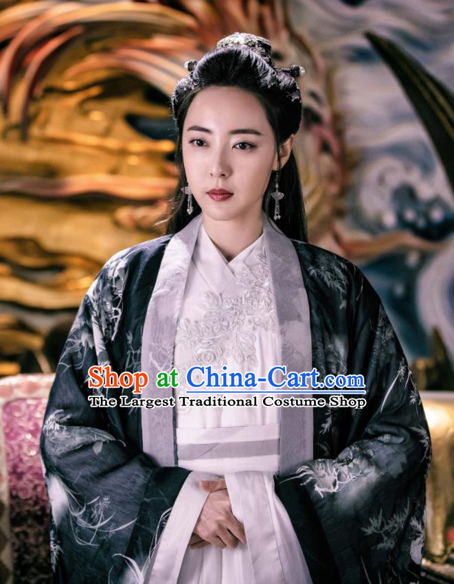 Chinese Ancient Queen Embroidered Hanfu Dress Drama Zhao Yao Swordswoman Traditional Costume for Women