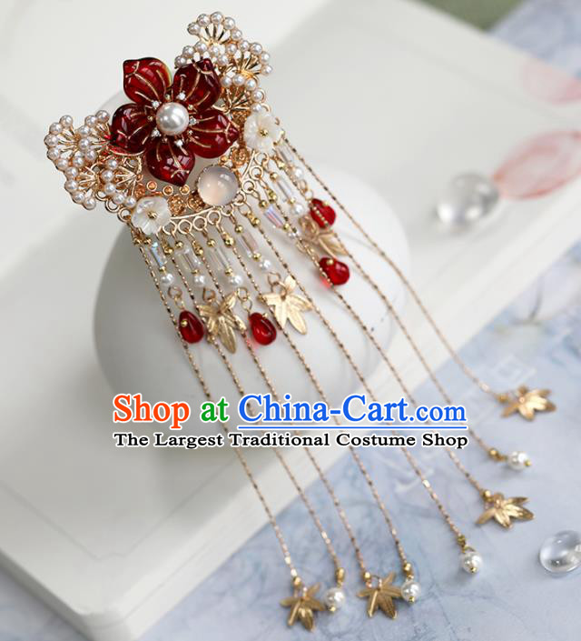 Chinese Traditional Hanfu Hair Accessories Ancient Princess Tassel Hair Claws Hairpins for Women