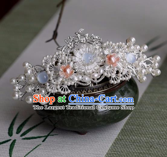 Chinese Traditional Hanfu Hair Accessories Ancient Princess Pine Pearls Hairpins for Women