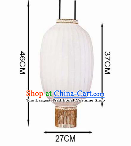 Chinese Traditional Handmade Lantern Bamboo Weaving 16 Inch White Lampbrella Palace Lanterns