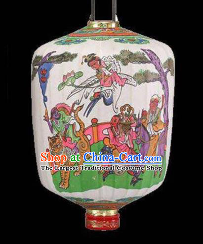 Chinese Traditional Sacrifice Palace Lantern Handmade New Year Printing White Lanterns