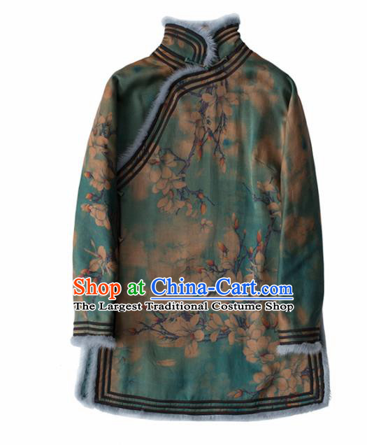 Chinese Traditional National Costume Tang Suit Upper Outer Garment Watered Gauze Blouse for Women