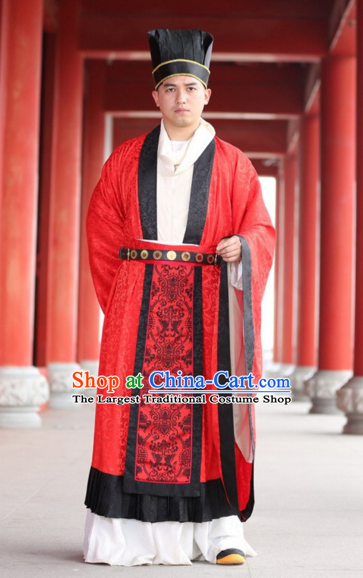 Tang Dynasty Wedding Dresses and Hat for Bridegroom