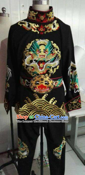 Chinese Beijing Opera Black Clothing Traditional Sichuan Opera Face Changing Costume for Men