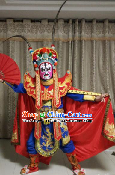 Chinese Beijing Opera Royalblue Clothing Traditional Sichuan Opera Face Changing Costume for Adults