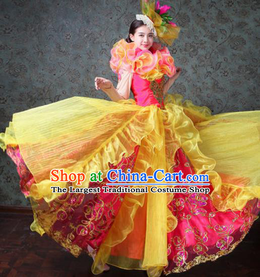 Chinese Traditional Spring Festival Gala Dance Costume Opening Dance Modern Dance Dress for Women