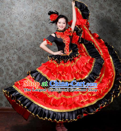 Chinese Traditional Spring Festival Gala Dance Costume Opening Dance Stage Performance Big Swing Dress for Women