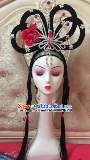 Chinese Traditional Beijing Opera Wig Sheath Peking Opera Peri Hair Accessories for Women