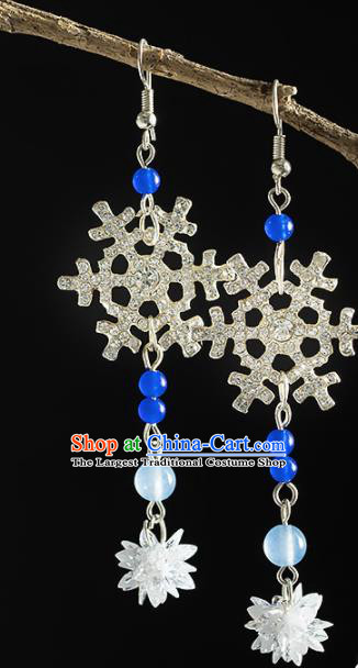 Chinese Traditional Accessories Ancient Cosplay Princess Crystal Earrings for Women