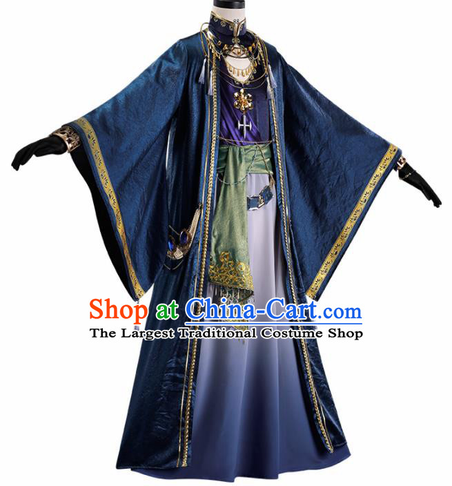 Chinese Traditional Cosplay Knight Nobility Childe Costume Ancient Swordsman Hanfu Clothing for Men