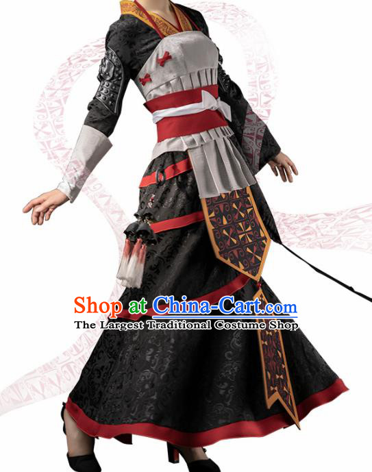 Chinese Traditional Cosplay Peri Costume Ancient Swordswoman Hanfu Dress for Women