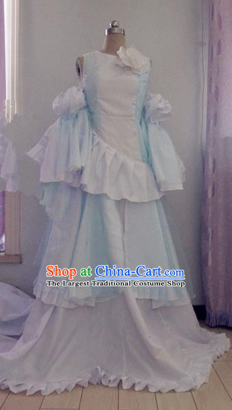 Traditional Chinese Modern Fancywork Costume Halloween Cosplay Princess White Dress for Women