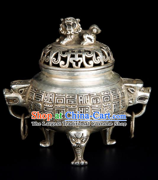 Chinese Traditional Taoism Brass Pi Xiu Incense Burner Feng Shui Items Bagua Censer Decoration