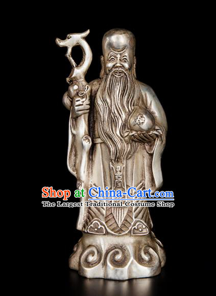 Chinese Traditional Feng Shui Items Taoism Bagua Brass Decoration Bronze Longevity God Statue