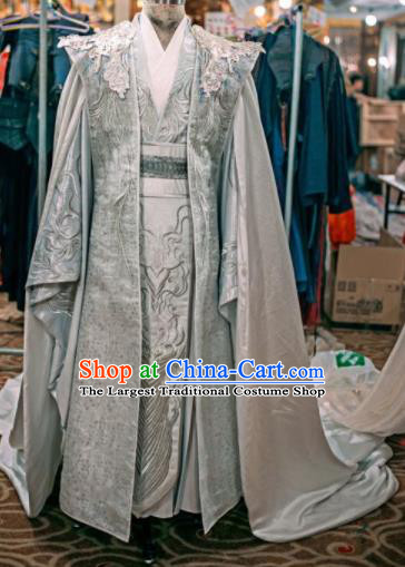 Traditional Chinese Drama Swordsman Hanfu Clothing Ancient Crown Prince Replica Costume for Men