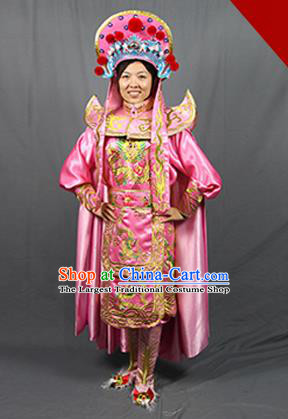 Chinese Traditional Sichuan Opera Pink Costume Face Changing Clothing Complete Set for Women