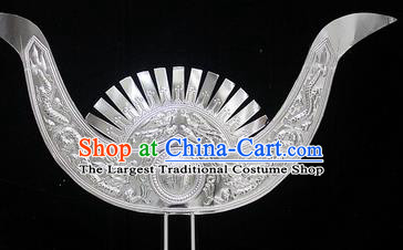 Traditional Chinese Miao Nationality Hair Accessories Hmong Female Carving Sliver Hairpins for Women