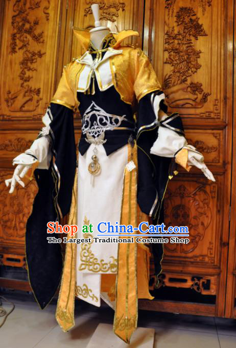 Chinese Traditional Cosplay Knight Costume Ancient Swordsman Clothing for Men