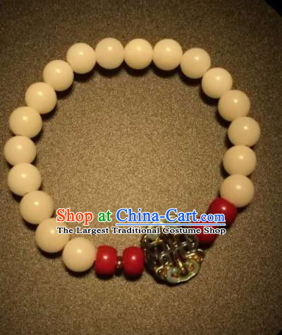 Chinese Traditional Linden Beads Bracelet Handmade Coral Bangles for Women