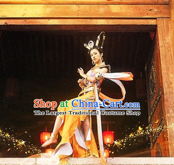 Traditional White Tara Deity Costumes and Accessories Complete Set