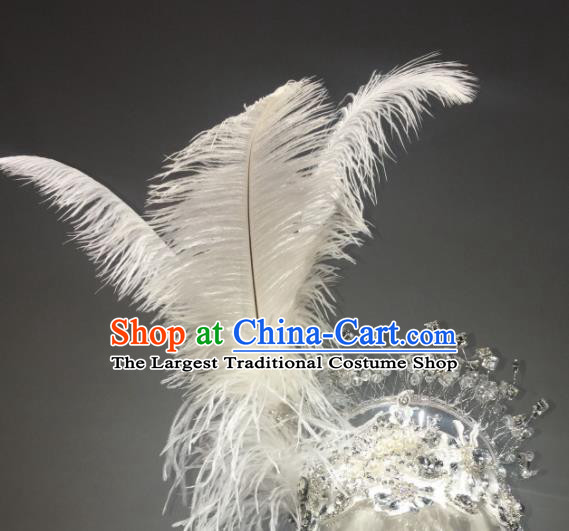 Top Grade Halloween Stage Performance Hair Accessories Brazilian Carnival Feather Headwear for Women