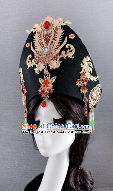 Chinese Handmade Hair Accessories Ancient Palace Queen Phoenix Coronet Headwear for Women