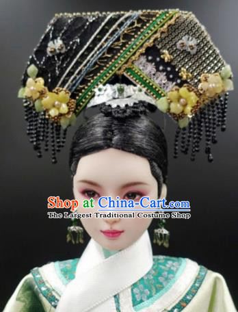 Chinese Ancient Qing Dynasty Imperial Consort Headwear Traditional Palace Hair Accessories for Women