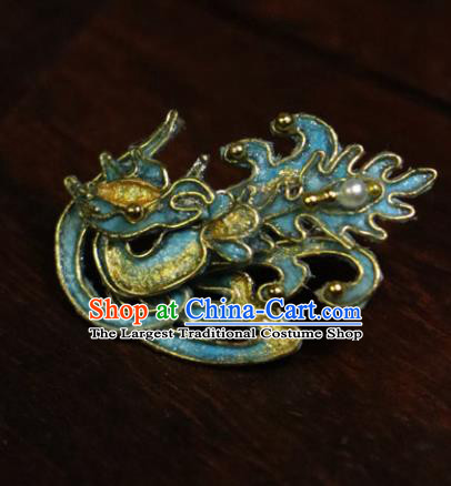 Chinese Ancient Cloisonne Hairpins Traditional Qing Dynasty Palace Manchu Imperial Consort Hair Accessories for Women