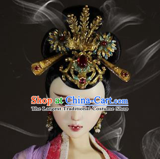 Chinese Ancient Peri Hairpins Headwear Traditional Ming Dynasty Princess Hair Accessories for Women