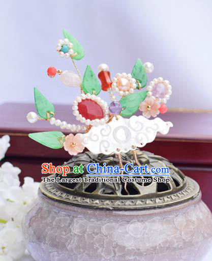 Chinese Ancient Princess Shell Cloud Hairpins Traditional Hanfu Hair Accessories for Women