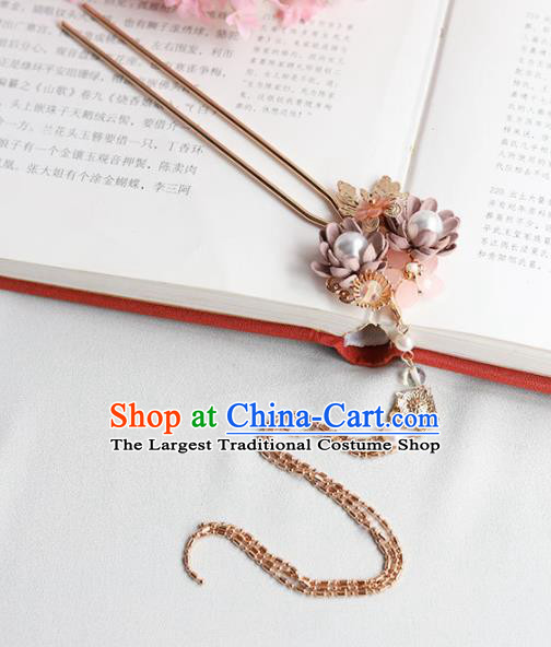 Chinese Ancient Princess Hairpins Tassel Step Shake Traditional Hanfu Hair Accessories for Women