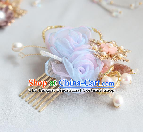 Chinese Ancient Princess Hair Comb Hairpins Traditional Hanfu Hair Accessories for Women