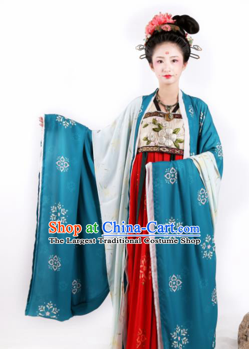 Chinese Ancient Imperial Consort Red Hanfu Dress Traditional Tang Dynasty Palace Embroidered Historical Costume for Women