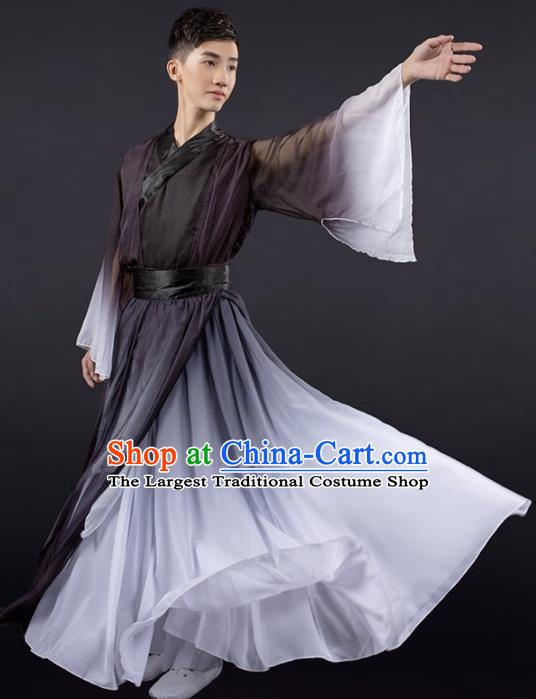 Chinese Yangko Dance Stage Performance Black Costume Traditional Classical Dance Clothing for Men