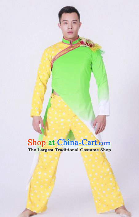 Chinese Folk Dance Stage Performance Costume Traditional Yangko Group Dance Clothing for Men