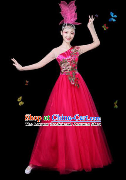 Traditional Chinese Modern Dance Veil Dress Spring Festival Gala Opening Dance Stage Performance Costume for Women